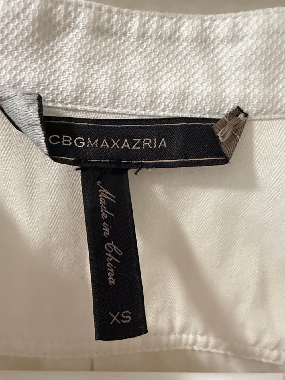 BCBG White Long-Sleeve Tie-Front Blouse - Picture 5 of 8